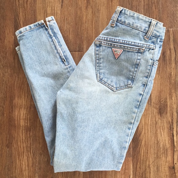 Guess Denim - Vintage Guess high waist Mom Jeans Ankle Zipper
